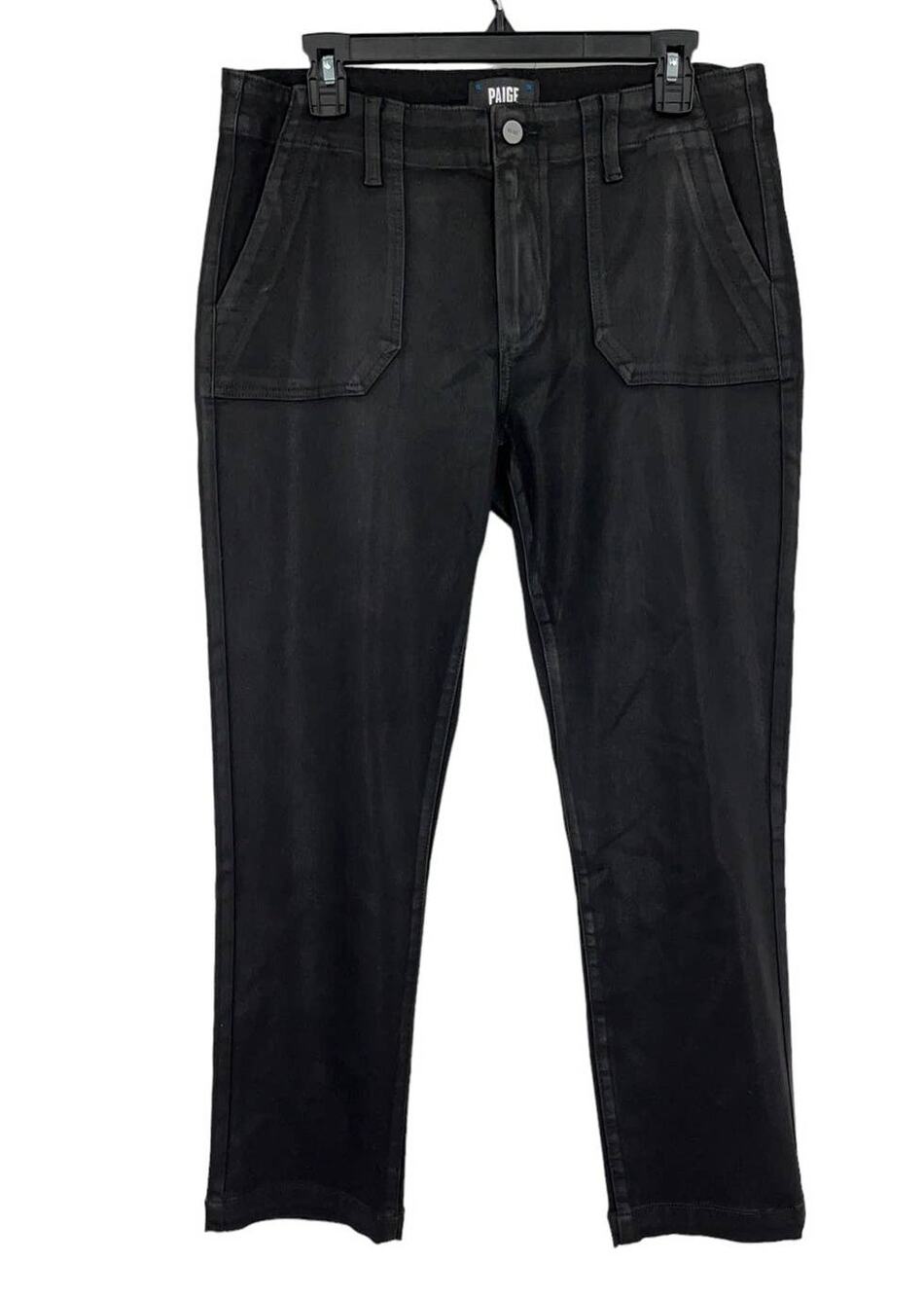 Paige Jeans Mayslie straight ankle coating black size 31